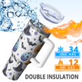 thumbnail image 5 of Colorful Pumpkin Halloween Pattern Tumbler with Handle and Lid,40oz Double Wall Vacuum Insulated Tumbler,Cups Gift for Women and Men, 5 of 7