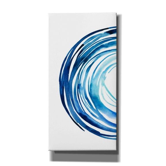 Epic Graffiti 'Blue Vortex I' by Grace Popp Canvas Wall Art, 12"x24"