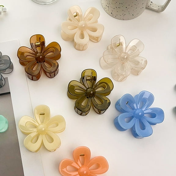 STRANDCHIC 9Pcs Flower Hair Barrettes Holds Hair Pretty Hair Clips for Women Ceremony Birthdays