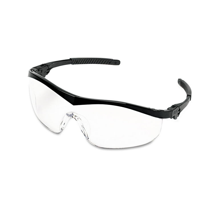 Storm Wraparound Safety Glasses, Black Nylon Frame, Clear Lens, 12/Box Storm Wraparound Safety Glasses, Black Nylon Frame, Clear Lens, 12/Box