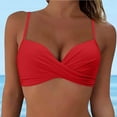 thumbnail image 2 of Siilsaa Womens Bikini Top Women Halter Bikini Top Push Up Swimsuit Top Only Red,S, 2 of 9