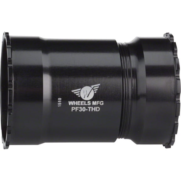 Wheels Manufacturing PressFit 30 Thread-Together Bottom Bracket with ZERO Ceramic Bearings, Black