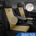 thumbnail image 2 of Skechers Memory Foam Fabric Car Seat Cover, Breathable, Comfortable Support, Easy Install, Stylish Design, Universal Fit for Cars and SUVs Beige, 2 of 8