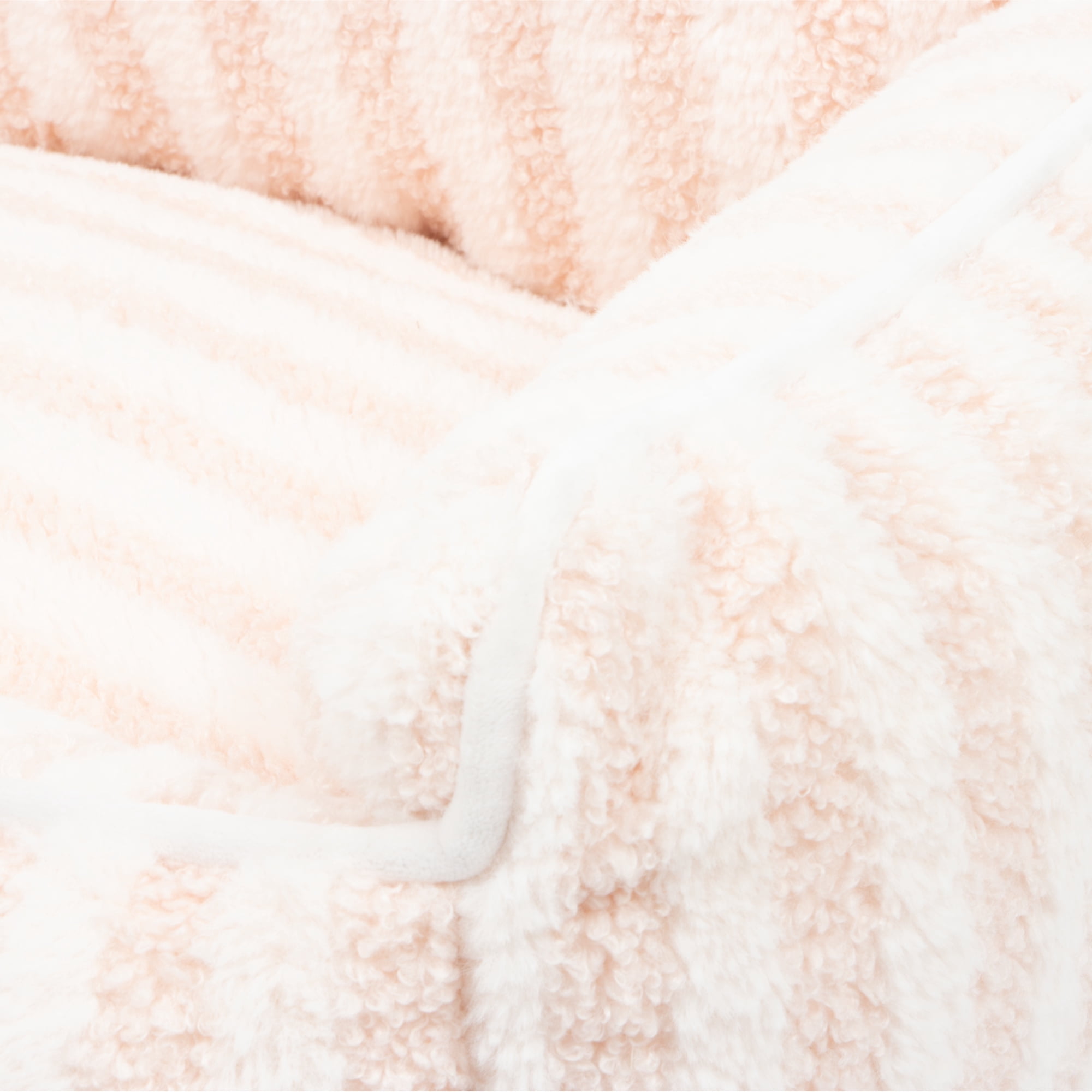 Oodles Striped Sherpa Sofa Lounger Pet Bed, Pink, One Size, 27" x 21" x 15"