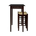 thumbnail image 4 of Linon Perkins 3-Piece Counter Height Dining Set with Seagrass Rush Seat, Espresso, 4 of 9
