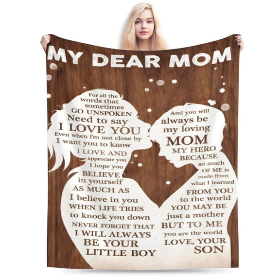 Birthday Gifts for Mom from Son Stocking Stuffers I Love You Gifts Best Mom Ever Ideas to My Mom Blanket Mothers Day Christmas Valentines Present Bed Throw Blanket 50x40