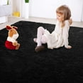 thumbnail image 7 of TWINNIS Shaggy Fuffly Area Rugs Super Soft Kids Carpet for Bedroom/Livingroom/Nursery Room,6.2’x9',Black, 7 of 7
