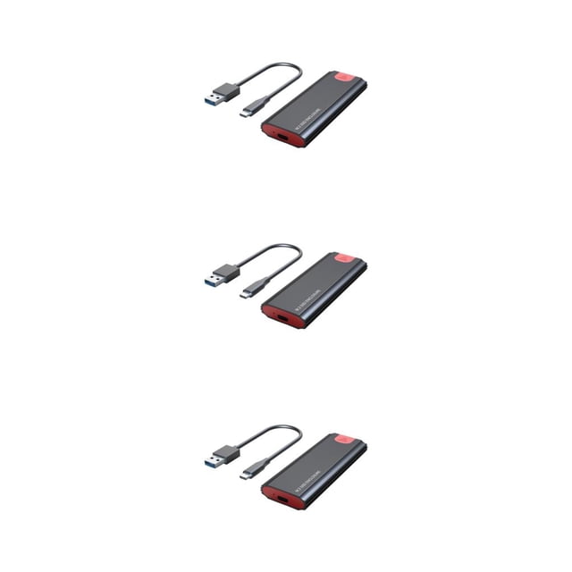 Kearding M.2 NVMe SSD Recinto Caja de aluminio USB3.1 HDD Box Ligero USB3.2 USB-C Disco duro móvil sin herramientas Negro A-C Type1 NO1