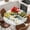 Yellow Grey, variant on Bee Love Round Tablecloth, Fitted Table Cover with Elastic for 55"-60" Round Tables, Daisy Eucalyptus Leaves Linen Rustic Beige Table Cloth Outdoor Indoor Dinning Party Waterproof Tablecloths