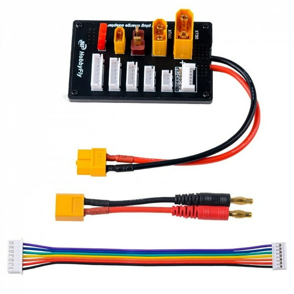 Airplane Charger XT30 XT60 XT90 JST T Connector Lipo Battery Multi Charging Board 2-6S Parallel Charging Module for Imax B6 B6C Charger Adapter Board