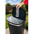 thumbnail image 4 of 11 Gallon Plastic Trash Can with Lift Top Lid - Black 44 Quart Compact Wastebasket for Home, Kitchen, Bathroom, Office and Garage, 13.32"L x 13.17"W x 15.9"H, 4 of 5
