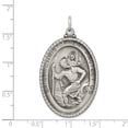 thumbnail image 5 of 925 Sterling Silver Antiqued Saint Christopher Medal, 5 of 5