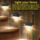 thumbnail image 4 of Juego de 6 luces solares para patio, luces solares LED impermeables para exteriores para patios, escaleras, patios, caminos de jardín, escalones y cercas, 10 lúmenes, luz blanca cálida/cambiante, 4 of 5