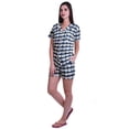 thumbnail image 2 of Moomaya Pyjama pour Femmes Imprimé, Ensemble Deux Pièces à Col Cranté avec Short, 2 of 6