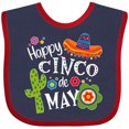 thumbnail image 3 of Inktastic Happy Cinco de Mayo- Sombrero, Cactus, Flowers Boys or Girls Baby Bib, 3 of 4