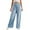 Light Blue, variant on Women's Casual Stylish Asymmetrical Low Waist Slanted Button and Zipper Jeans, Distressed Denim Pants for Women, Unique Design Boyfriend Jeans,Black,XL