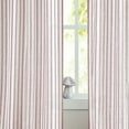 thumbnail image 3 of AZZCIA Red Stripe Linen Semi Sheer Curtain for Living Room Farm House Rustic Window Treatment Sets Drape, Grommet, 40"x84"x2, 3 of 8