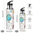 thumbnail image 2 of Yayeee 20oz Insulated Water Bottle Double Wall Stainless Steel with Flip Straw Lid, Colorful School, 2 of 7