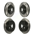 thumbnail image 1 of DS-One Front Rear Coated Drilled Slotted Disc Brake Rotors Kit for Car Subaru Impreza Forester Outback Legacy WRX KD-100274, 1 of 11