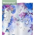thumbnail image 6 of Blue Butterfly Shower Curtain Dahlia Flower Lakeside Decorations Shower Curtains Floral Fantasy Butterflies Shower Curtain Set for Bathroom with Hooks 72x72 Inch, 6 of 6