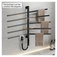 thumbnail image 3 of Bathroom Electric Towel Rack Stainless Steel Smart Digital Display Temperature & Time Control Heated Towel Bar Drying Rack, 3 of 8