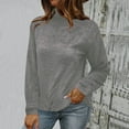 thumbnail image 3 of Vedolay Sweater Women's Fall Tops 2023 Fashion V Neck Long Sleeve Knitted Casual Sweater,Gray L, 3 of 4