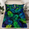 thumbnail image 2 of jejeloiu Green Plam Leaves Bed Sheets,Tropical Botanical King Sheets,Monstera Leaf Plant Sheet Set For Men Women,Ultra Soft Home Decor,4 Pieces, 2 of 7