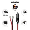 thumbnail image 3 of 1pc 16AWG Cigarette Lighter Female Plug Extension Cable to O Ring Terminal Connector, Direct Battery Type car Adapter with Blade fuse for Car Marine Truck ATV RV 0.9M/3FT, 3 of 5