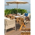 thumbnail image 4 of Outdoor Tablecloth with Umbrella Hole and Zipper, Yellow Brown Rectangle Table Cloth 60x120 Inch Waterproof Tablecloth, Farmhouse Dog Paw Vintage Picnic Table Cover for Patio Camping, 4 of 7