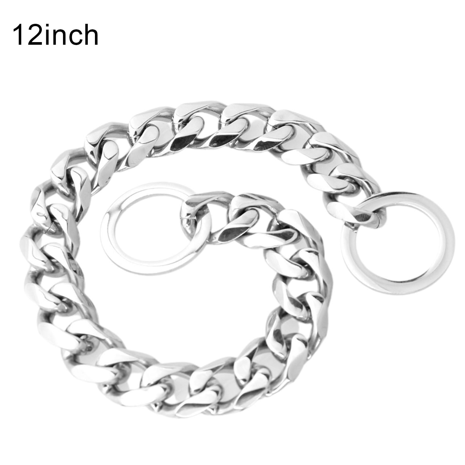 SPRING PARK Dog Chain Collar Choke Collar Non-scalable Anti-Chew Stainless Steel Metal Collars Choker Chain for Small Medium Large Dogs