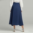 thumbnail image 4 of Fewfanhot Skirts for Women Button Front High Waist Vintage Stretch A-Line Flared Casual Midi Skirts with Pockets, 4 of 6