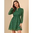 thumbnail image 4 of INSPIRE CHIC Robe Évasée Métallique Brillante Col en V pour Femmes, 4 of 6