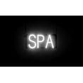 thumbnail image 1 of SpellBrite SPA LED Sign for Business. 13.4" x 6.3" White SPA Sign Has Neon Sign Look With Energy Efficient LED Light Source. Visible from 500+ Feet, 8 Animation Settings., 1 of 4