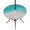 Turquoise, variant on Round Outdoor Tablecloth with Umbrella Hole and Zipper, Teal Beige Ombre Coastal Tablecloth with Elastic Waterproof, Summer Beach Seaside Vacation Patio Table Covers for 36" - 44" Picnic Pool Tables