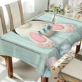 thumbnail image 4 of SKYSONIC Easter Bunny Eggs Tablecloth Waterproof Washable Polyester Square Table Cover Durable Tablecloth for Kitchen Dining Table Party Decor (54 X 72 Inch), 4 of 7