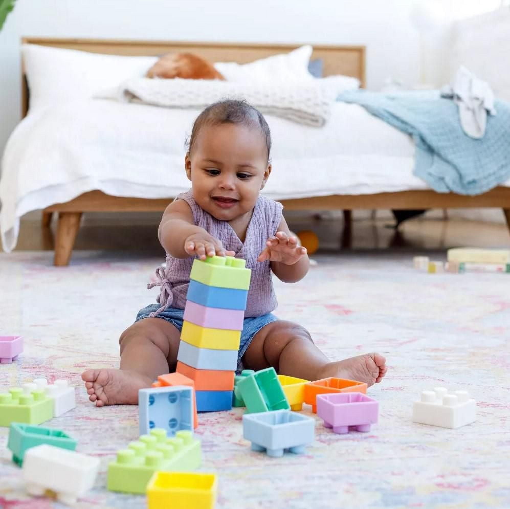 Infantino Super Soft 1st Building Blocks™ - Ensemble de 25 pièces Blocs de construction souples empilables