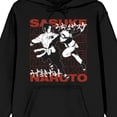 thumbnail image 6 of Naruto Shippuden Naruto & Sasuke Kanji Women's Black Hooded Sweatshirt-6XL, 6 of 7