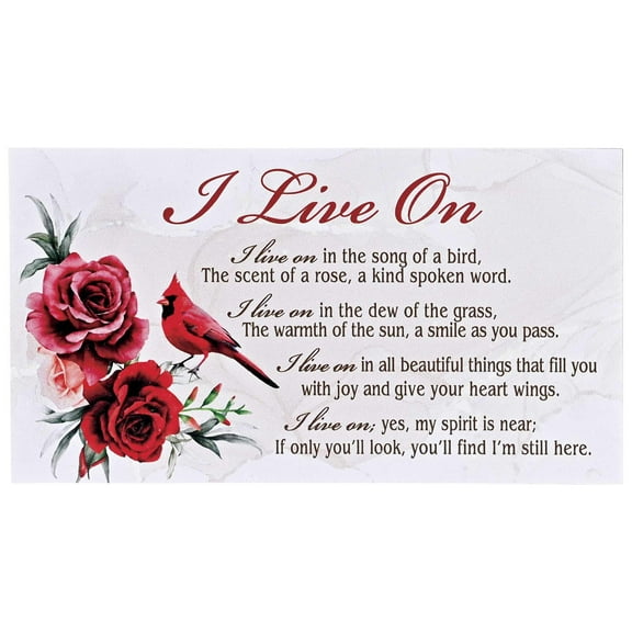 Dicksons Cardinal, I Live On, Red/White 5 x 2.75 Inch Vinyl Refrigerator Magnet