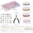 thumbnail image 2 of Kit para hacer joyas QUEFE, 1800 unidades, cuentas de cristal con suministros, 2 of 7