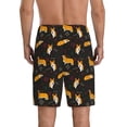 thumbnail image 3 of Kdxio Royal Corgi1 Print Mens Sleep Shorts Bottoms Soft Comfy Pajama Wear Pants with Drawstring Pockets, 3 of 7