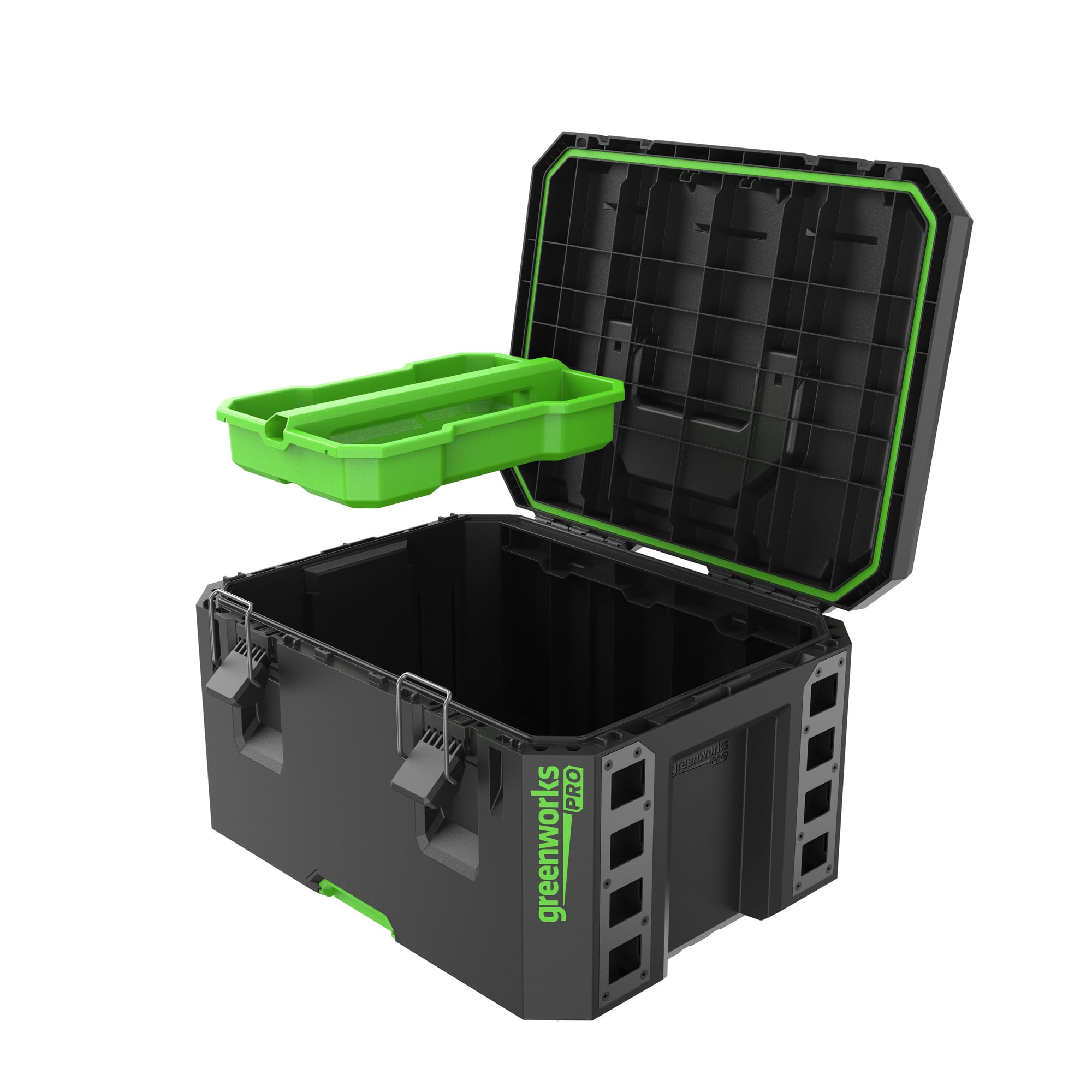 Greenworks Pro ProPack XL Toolbox – Heavy-Duty Stackable Tool Storage with Metal Latches