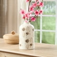 thumbnail image 2 of Mainstays By Becky G. & Alejandra Tall 7.6" White Flower Decorative Ceramic Vase, 2 of 9