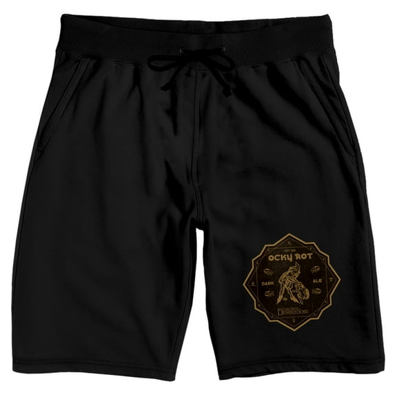 Fantastic Beasts: The Secrets of Dumbledore Ocky Rot Men's Black Lounge Shorts-Medium