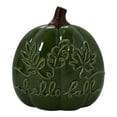 thumbnail image 1 of Calabaza Way to celebrate Harvest de cerámica Hello Fall verde 13 cm, 1 of 6
