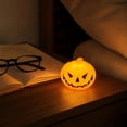 thumbnail image 7 of Halloween Pumpkin Dedorations Indoor Outdoor, Mini Pumpkin Night Light, Weather Resistant Small Pumpkin Figurine for Desk Shelf Halloween Party Indoor Home Decorations 1.97*2.17in 3pack, 7 of 7