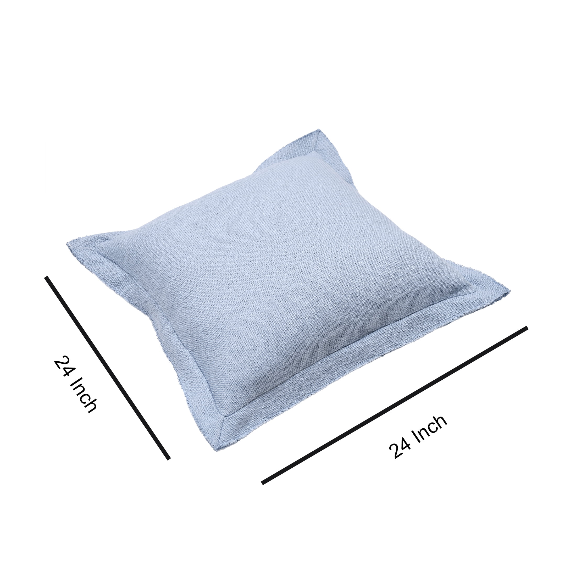 Better Homes & Gardens 24" x 24" Blake Bi-Flange Throw Pillow Cover, Blue Silver
