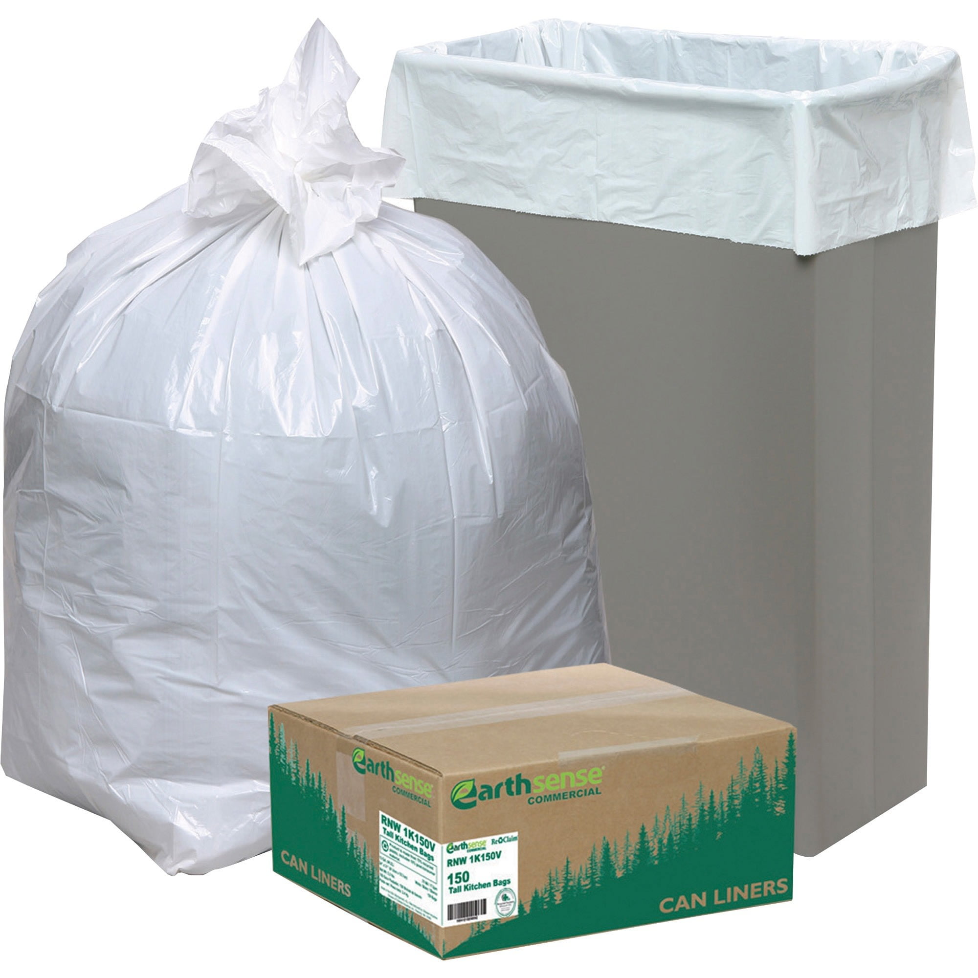 Wekioger 13 Gallon Kitchen Trash Bags, Clear Garbage Bags, 150 Counts