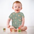 thumbnail image 2 of Baby Deer Mushroom Forest Newborn Infant Baby Romper Shirts Boy Girl Woodland Animals Flowers Leaves Summer Outfit Baby Clothes Short Sleeve Onesie ﻿, 2 of 6