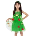 thumbnail image 1 of Gibobby Vestidos de Navidad para niña Trajes de diadema para vestido de árbol de Chriamas personalizados para fiesta de Navidad y Cosplay para niñas pequeñas (Verde, 12-14 años), 1 of 5
