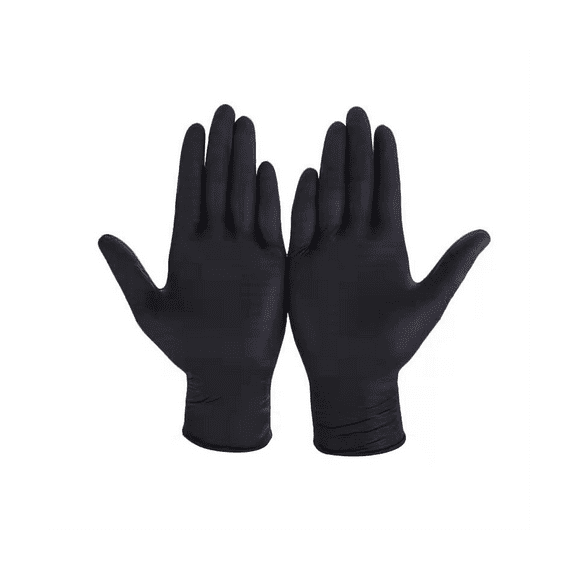 200Pack Housework Strong Black Disposable Nitrile Gloves PVC Latex Free AntiStatic Work Oil-Proof Gloves